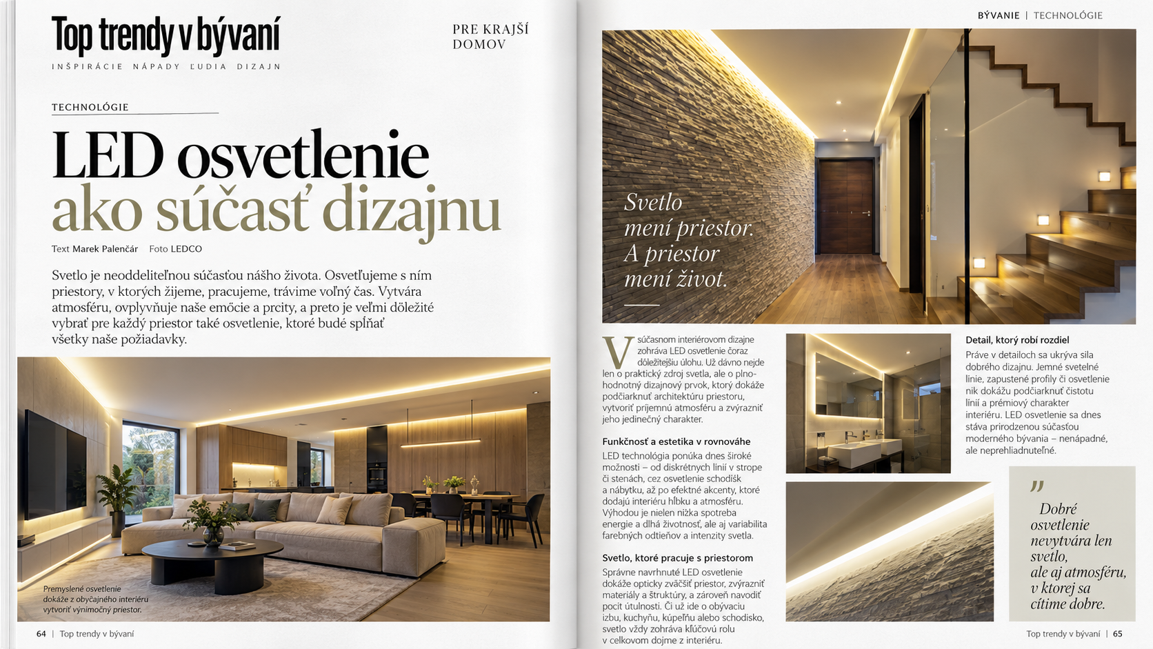 LEDCO v TOP TRENDY V BÝVANÍ 2012 – LED osvetlenie ako súčasť dizajnu
