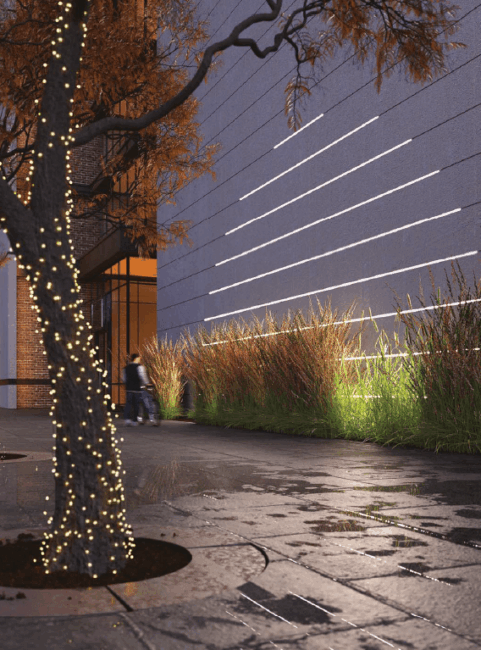 Fasádne lineárne LED osvetlenie KLUŚ DESIGN